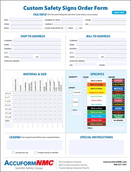 AccuformNMC_Grainger_CustomSafetySigns_Order_form